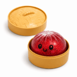 Dumpling squishy glitter red